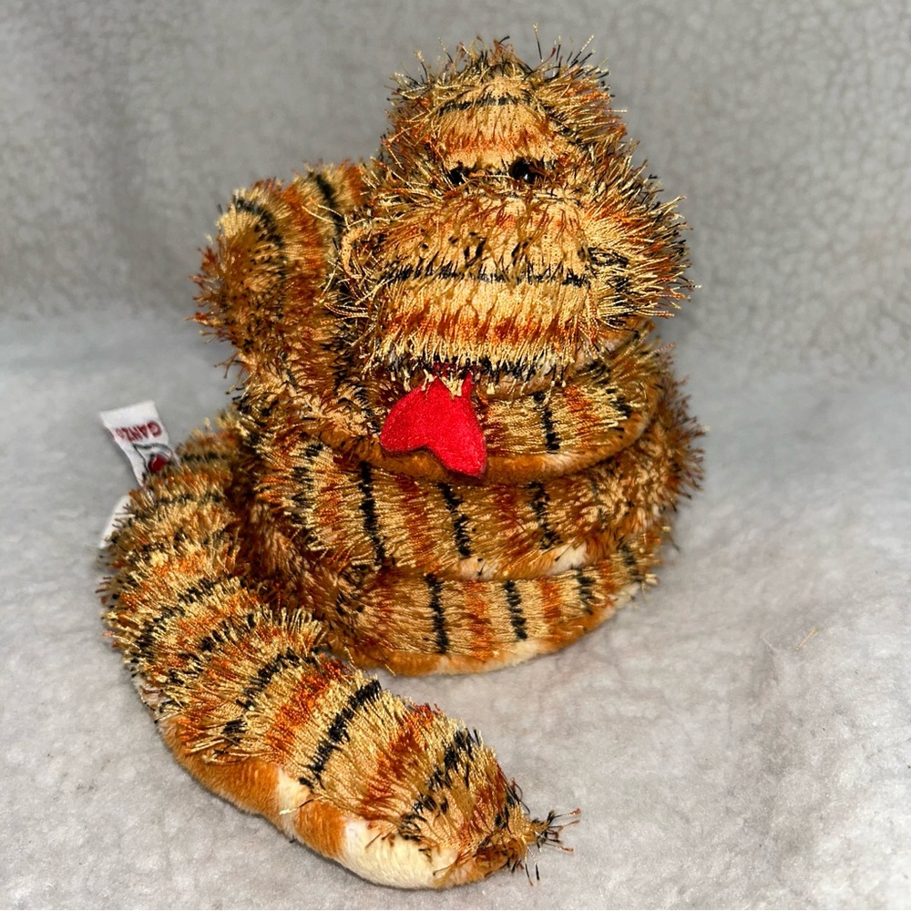 Ganz Webkinz Tiger Snake plush 38" red tongue coiled snake